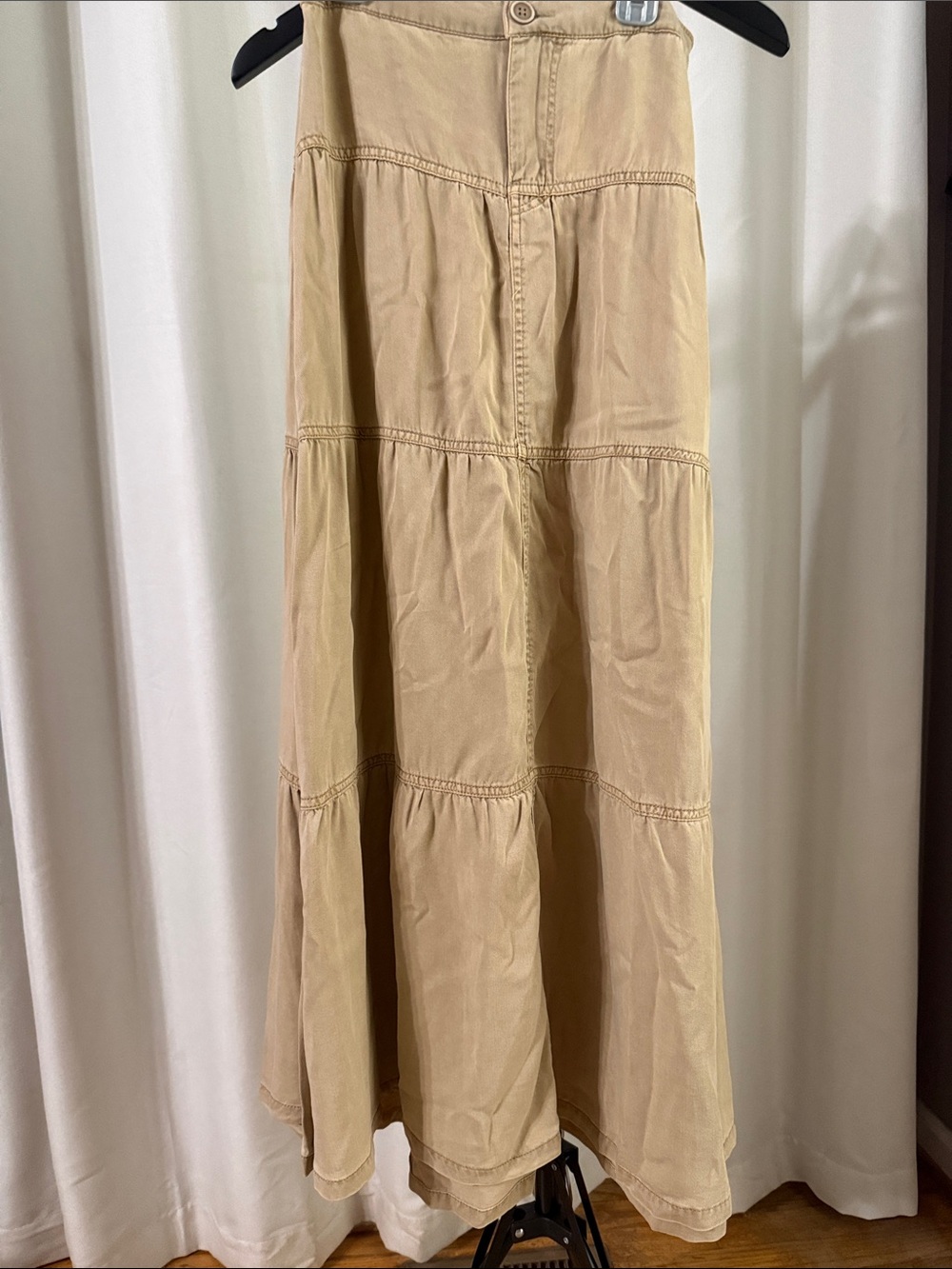 Tiered Maxi Skirt in Khaki